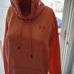Under Armour Women's Heathered Peach Orange Pullover Hoodie